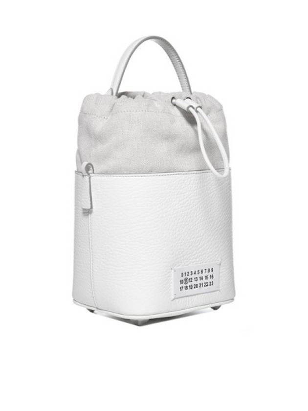 5AC Number Logo Texture Leather Bucket Bag Ivory - MAISON MARGIELA - BALAAN 3