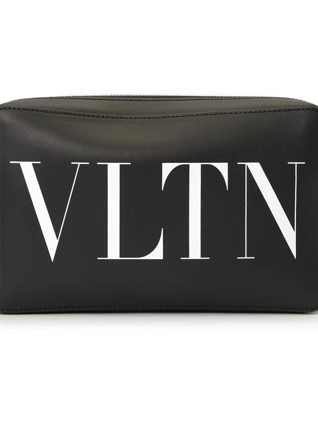 Garavani VLTN logo leather cross bag black - VALENTINO - BALAAN 9