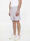 Men's Seersucker Gross Grain Cuff Shorts Medium Grey - THOM BROWNE - BALAAN 3