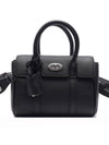 Bayswater Mini Heavy Grain Shoulder Bag Black - MULBERRY - BALAAN 3