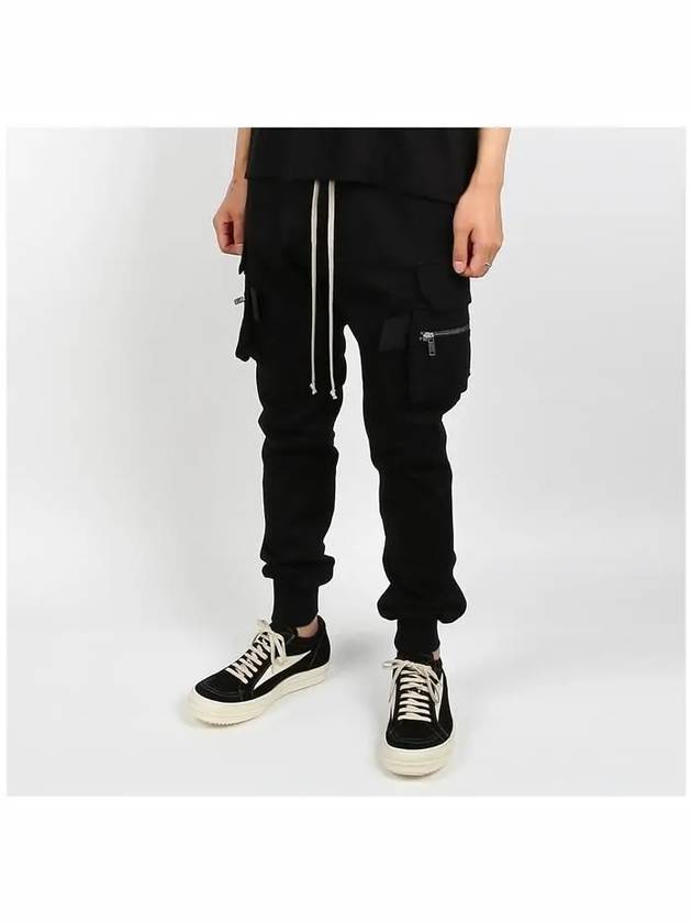 Slim Cut Cargo Track Pants Black - RICK OWENS - BALAAN.