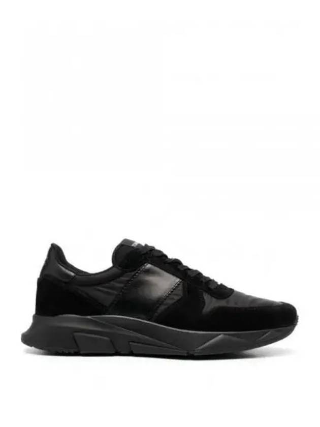 Suede Nylon Low Top Sneakers Black - TOM FORD - BALAAN 2