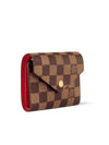 Victorine Damier Eben Halfwallet Brown Red - LOUIS VUITTON - BALAAN 3