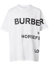 Men's Horseferry Logo Overfit Short Sleeve T-Shirt White - BURBERRY - BALAAN 2