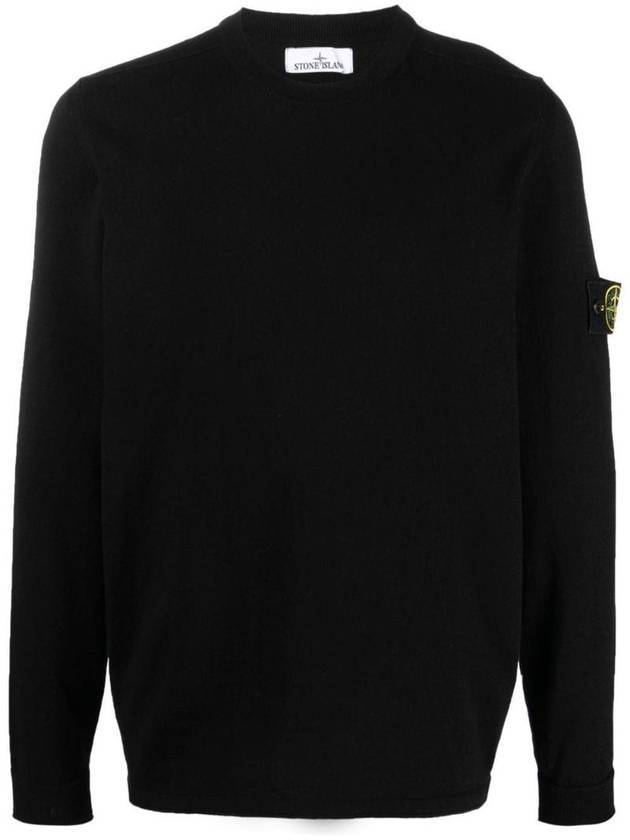 Light Raw Hand Organic Cotton Knit Top Black - STONE ISLAND - BALAAN 1