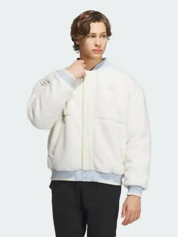 Fleece Collegiate Padded Jacket Men s Chalk White Aluma Wonder Blue IL8917 555814 - ADIDAS - BALAAN 1