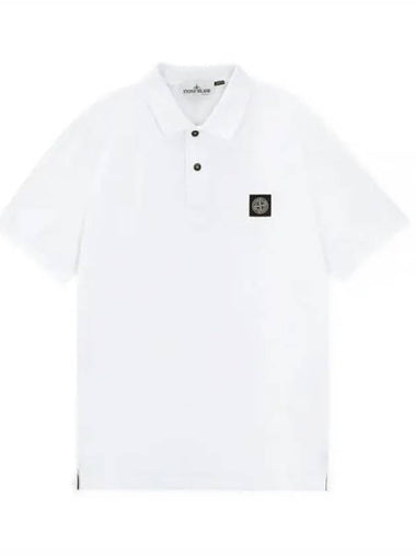 Men s Logo Patch White Collar 81152SC17 A0001 1156190 - STONE ISLAND - BALAAN 1