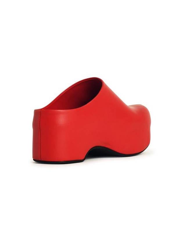 Marni Red Leather Sabots - MARNI - BALAAN 3