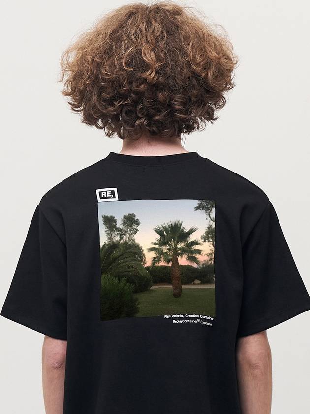 RE square black campaign half tee Hawaiian sunrise - REPLAYCONTAINER - BALAAN 1