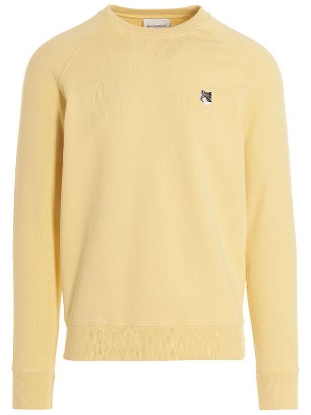 Grey Fox Head Patch Classic Cotton Sweatshirt Pale Orange - MAISON KITSUNE - BALAAN 1