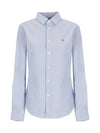 Pony Classic Fit Long Sleeve Shirt Blue - POLO RALPH LAUREN - BALAAN 3