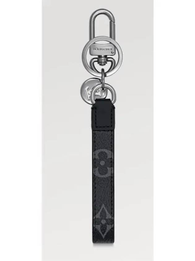 Monogram Dragonne Bag Charm Key Holder Black - LOUIS VUITTON - BALAAN 3