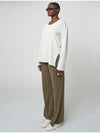 Wide Slit Track Pants Khaki - ATHPLATFORM - BALAAN 5