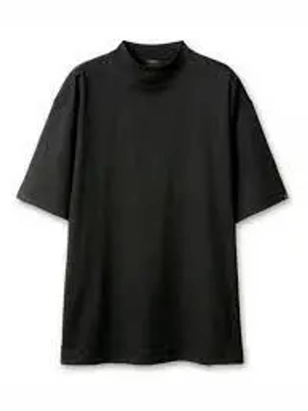 Cotton Crew Neck Short Sleeve T-Shirt Black - BALENCIAGA - BALAAN 2