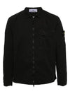 Old Treatment Garment Dyed Overshirt Jacket Black - STONE ISLAND - BALAAN 2