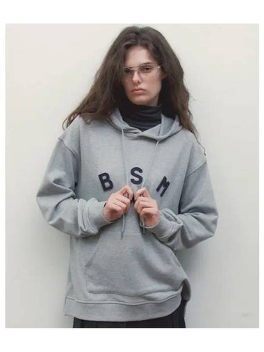 BSM PATCH LOGO HOODY MELANGE GRAY - BENSIMON - BALAAN 1