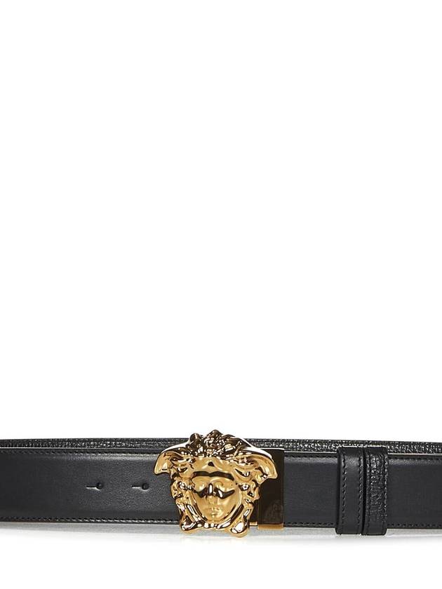 La Medusa Reversible Leather Belt Black - VERSACE - BALAAN 3