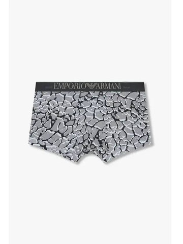 Men s Logo Banding Crack Pattern Drawn Gray - EMPORIO ARMANI - BALAAN 1