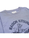 Racing Fox Short Sleeve T-Shirt Light Blue - MAISON KITSUNE - BALAAN 5