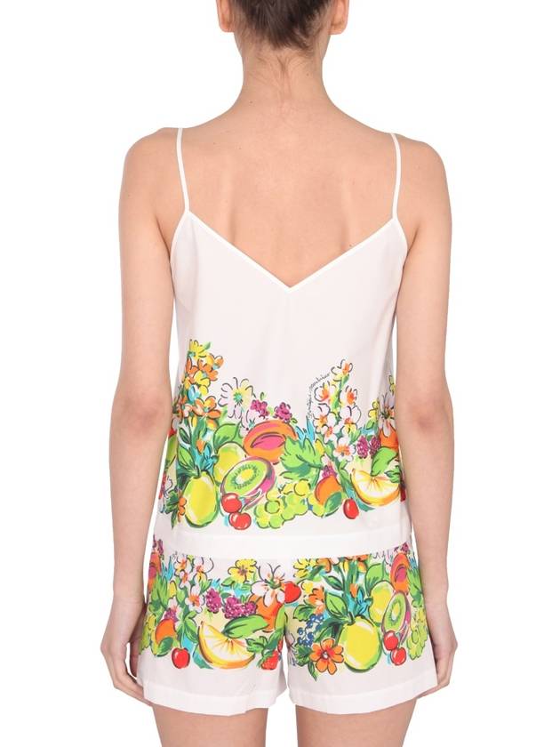 Women's Flower Fruit Print Sleeveless - MOSCHINO - BALAAN 4