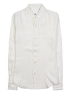 Slim Fit Long Sleeve Shirt Ivory - AMI - BALAAN 2