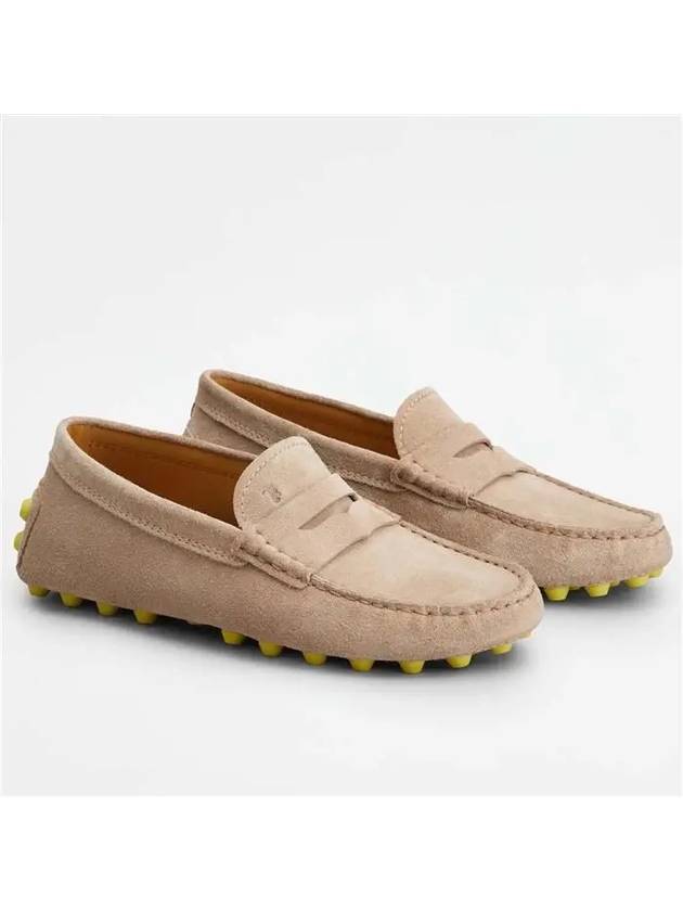 Gommino Bubble Suede Driving Shoes Beige - TOD'S - BALAAN 2