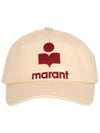 Tyron Embroidered Logo Ball Cap Ivory - ISABEL MARANT - BALAAN 1