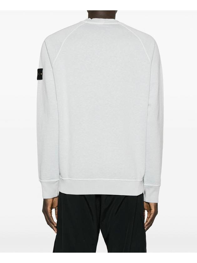 Garment Dyed Malfile Crewneck Sweatshirt Sky Blue - STONE ISLAND - BALAAN 7