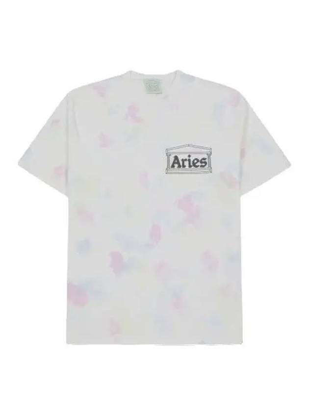 Aries Summer Tie Dye Temple Short Sleeve T Shirt Multi Tee - ARIES - BALAAN 1