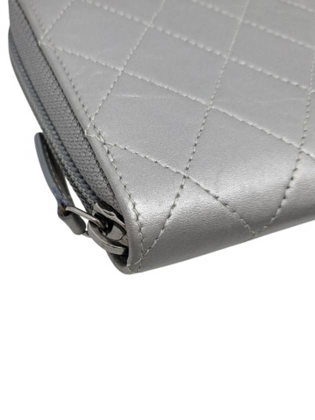 A50097 COCO silver metallic long wallet - CHANEL - BALAAN 7