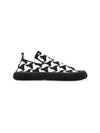 Ripple Triangle Pattern Slip-Ons Black White - BOTTEGA VENETA - BALAAN 3