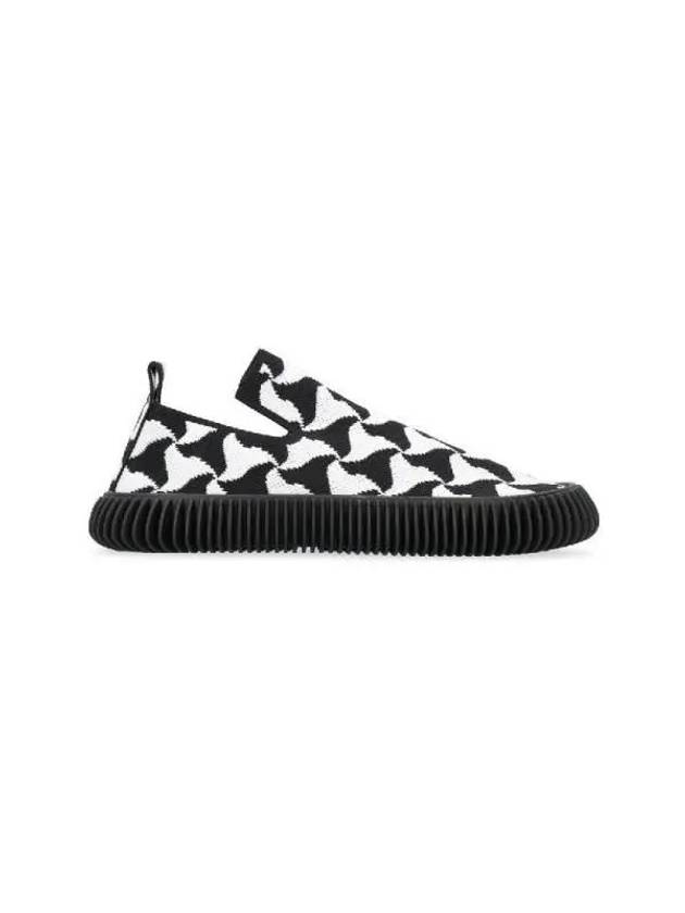 Ripple Triangle Pattern Slip-Ons Black White - BOTTEGA VENETA - BALAAN 3