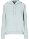 Logo Cotton Blend Knit Hoodie Mint - A.P.C. - BALAAN 5