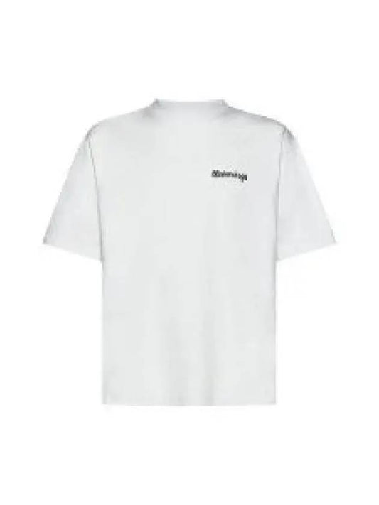logo print oversized crew neck short sleeve t-shirt white - BALENCIAGA - BALAAN 2