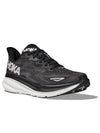 Clifton 9 Wide Low Top Sneakers Black - HOKA ONE ONE - BALAAN 4