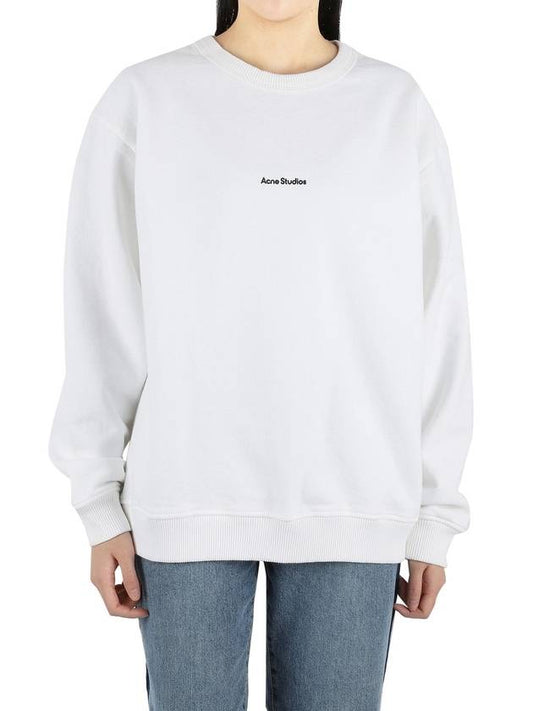 Mini Logo Crew Neck Sweatshirt White - ACNE STUDIOS - BALAAN 2