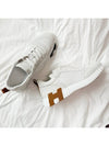 Men's Bouncing Mesh Suede Goatskin Low Top Sneakers White - HERMES - BALAAN 4