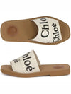 Woody Logo Flat Mule Slippers White - CHLOE - BALAAN 2