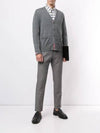 Men's Classic Three-Stripe Backstripe Wool Cardigan Grey - THOM BROWNE - BALAAN 7