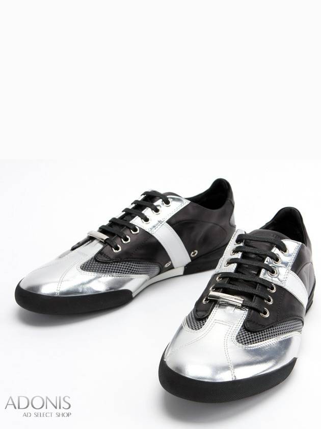 Two Tone Low Top Sneakers Black Silver - DIOR - BALAAN 5