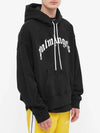 logo print hoodie black - PALM ANGELS - BALAAN 4