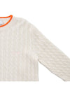 Logo Cable Wool Knit Top Ivory - MSGM - BALAAN 5