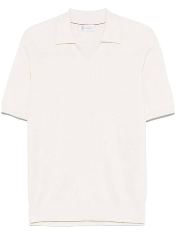 Brunello Cucinelli English Rib Knit Polo - BRUNELLO CUCINELLI - BALAAN 1