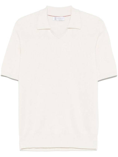 Brunello Cucinelli English Rib Knit Polo - BRUNELLO CUCINELLI - BALAAN 1