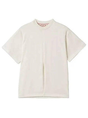 No Bacon City in Crop Short Sleeve T Shirt White Tee - MARNI - BALAAN 1