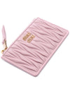 Matelasse Leather Envelope Wallet Pink - MIU MIU - BALAAN 6