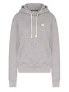 Face Logo Patch Hoodie Light Grey Melange - ACNE STUDIOS - BALAAN 2