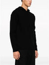 Lambswool Knit Hoodie Black - CP COMPANY - BALAAN 7