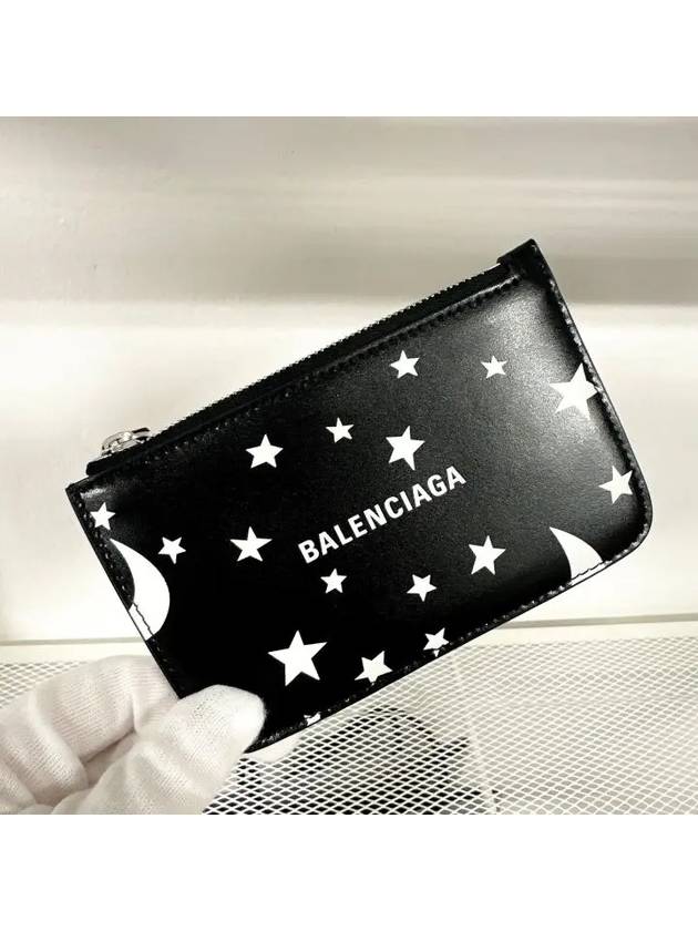 Stars And Moon Print Card Wallet Black - BALENCIAGA - BALAAN 3