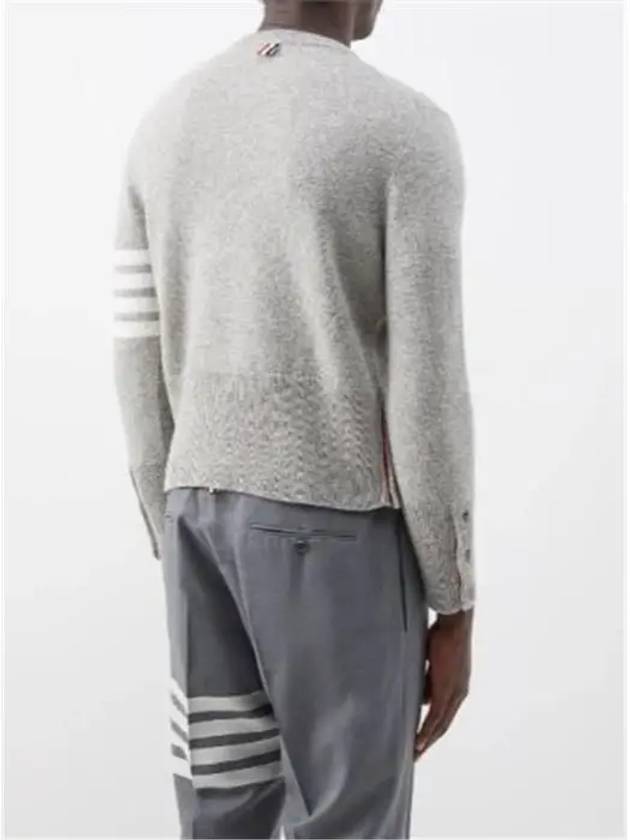 4 Bar Logo Wool Knit Top Grey - THOM BROWNE - BALAAN 3